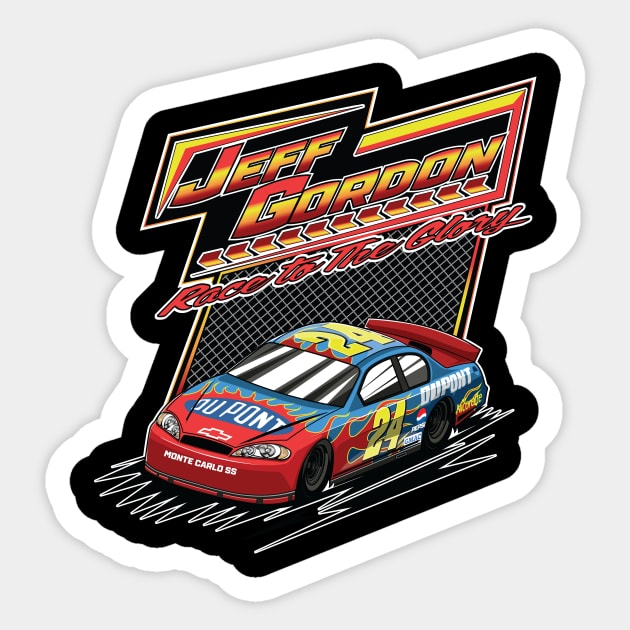 Nascar racing shirt Sticker by dipurnomo